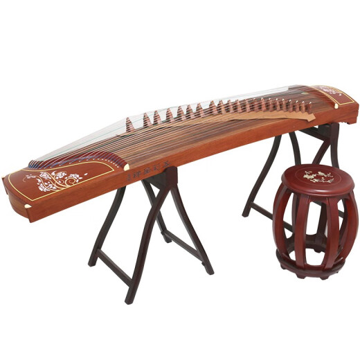 Dunhuang Brand Dunhuang Guzheng 694l Serie de caoba Shell Talling Examen de grado de rendimiento Guzheng Instrumento musical Shanghai Factory Musical Instrument Factory 20694L Mo Shang Huahua Blossom (conjunto completo de accesorios)