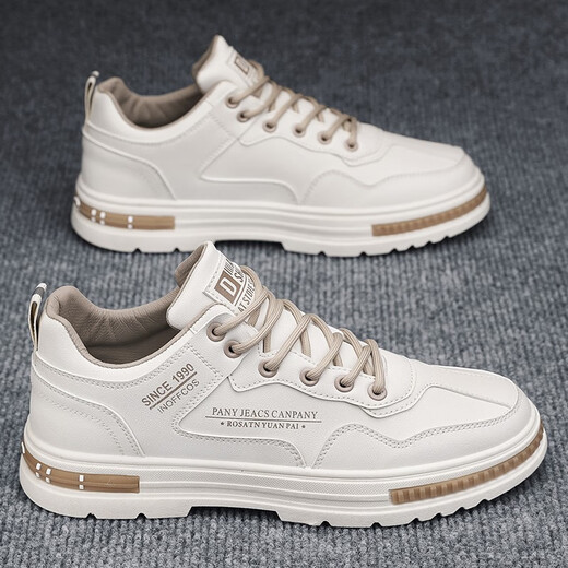 Assaulter (Tujizhe) [Offizielle Waren | Streng ausgewählte gute Güter] Neue modische und vollkommene Internet-Promi-Modeschuhe Herrenarbeit Schuhe Leder Martinschuhe [Leder Gesichtsstil] Beige 43