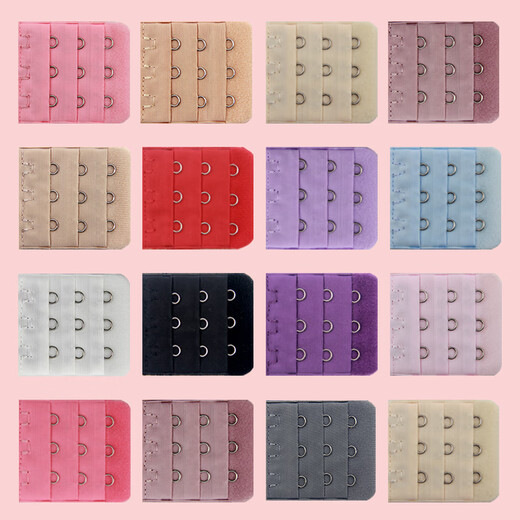 青衣麻相 小3扣内衣加长扣文胸延长扣排扣增长接扣挂钩配件连接扣三排三扣 常规小三扣  黑色2片