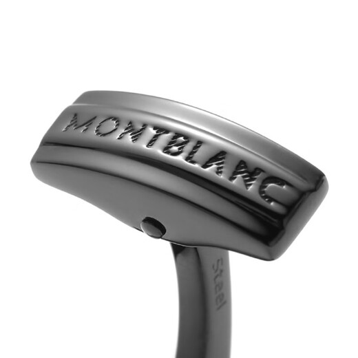 MONTBLANC Montblanc Steel/PVD Coating/Glass Cufflinks Black Blue 112930 Men's Gift