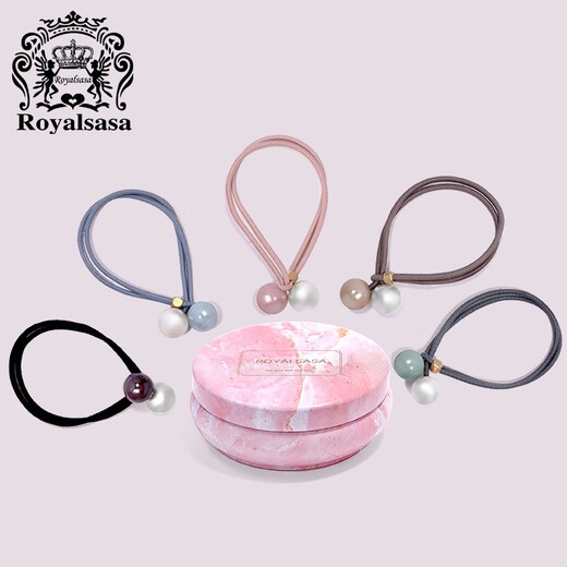 Royal sasa royal salsa headdress candy-colored hair rope hair tie 5-piece set to tie hair rubber band does not hurt the hair rope hair accessories ponytail