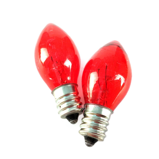 Laiyu elektrischer Kerzenhalter, LED, rote Glühbirne, E14, E12, ewiges Licht, elektrisches Weihrauch-Lotuslicht für Buddha, Glühbirne, Wolframfaden, E12, weiße Trompete/Paar