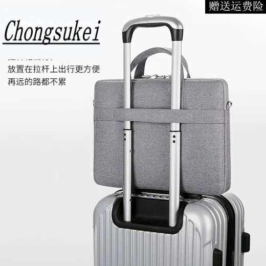 高档精品 公文包男士休闲帆布男包文件包出差办公包商务简约手提包电脑包 商务黑 可放15.6寸电脑和A4文件
