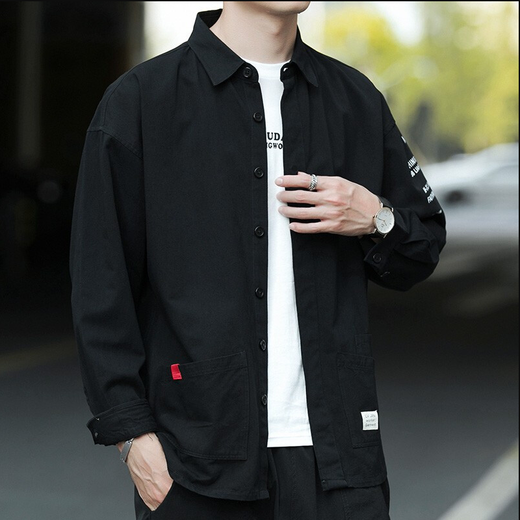 
JEEP SPIRIT Jeep Outdoor Shirt Men's Versatile Solid Color Korean Style Long Sleeve Men's Cropped Sleeve Summer Casual Top Men's Shirt Workwear Light Gray 8829 (Cropped Sleeve) XL