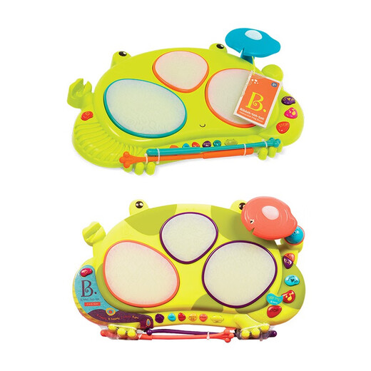Bile (B.) Bile toy Rap frog electronic drum toy hand-eye coordination training percussion instrument hand-pat frog drum gift frog drum + sticky target ball big mouth frog