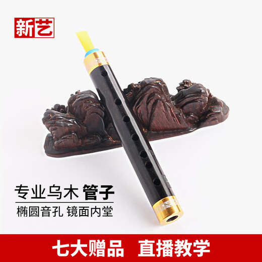 新艺新艺 专业乌木管子乐器催泪管筚篥初学者专业演奏型椭圆音孔 专业乌C调+8大赠品