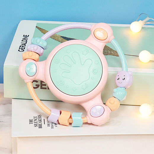 
Kenlun Baby Hand-Shaped Drum Toys Baby Music Drum Early Education Children 0-1 year old 6 months and above 36 early education Rocking Hand-Shaped Drum Pink Charging Version