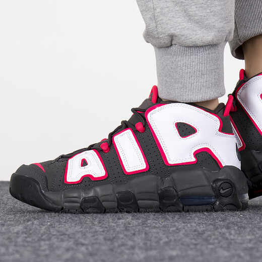 耐克（NIKE）女鞋2025夏季新款Air more Uptempo皮蓬减震篮球鞋大童运动休闲鞋 DH9719-200黑白红 36.5