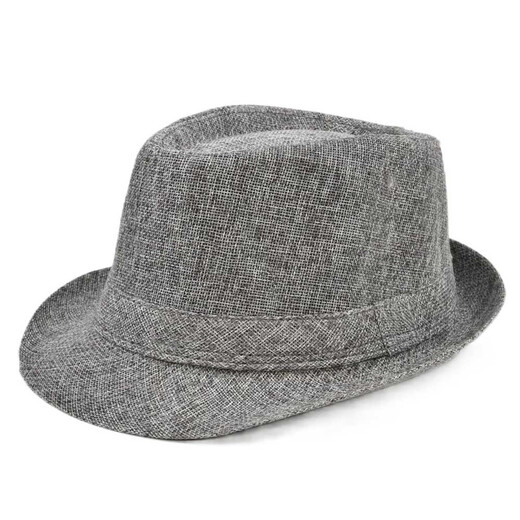 Rogosky Counter Trendy Top Hut Solid Color Jazz Hut Männer Britische Hut Frauen vielseitiger lässiger Sonnenschild vier Jahreszeiten Cowboyhut Gentleman Hut leichte Luxus Original BS213-6 GRAU M (56-58 cm)