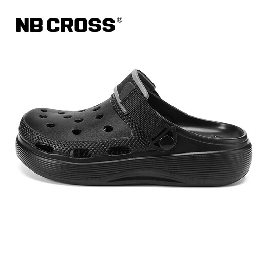 NB Cross2025 Новые не скользящие туфли с толстыми пляжными отверстиями Мужские спортивные сандалии. 677 черные 44