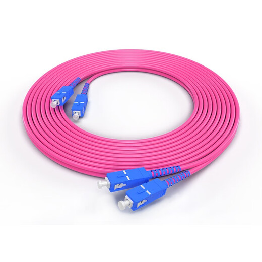 Huihong Times 10 Gigabit Multimode Faser Jumper LC-SC-FC 10 Gigabit Om3 Om4 Dual-Core Pigtail Telecommunications Grad LSZH LSZH HALOGENFAHR-FASER FASER JUMPER SC-SC 10 GIGABIT OM3 (Rose Red) 10 Meter