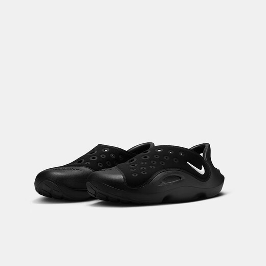 NIKE耐克男女童夏季凉鞋AQUASWOOSH一脚蹬洞洞鞋儿童包头防撞运动凉鞋 FV6363-002 40 【建议脚长25cm】