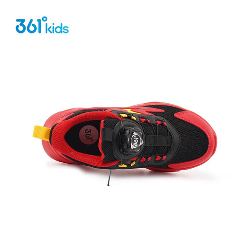 361 Children's Shoes Children's Running Shoes Four Seasons Boys and Girls 3-14 Years Old Boost Technology Knob Running Shoes New Year Red 30