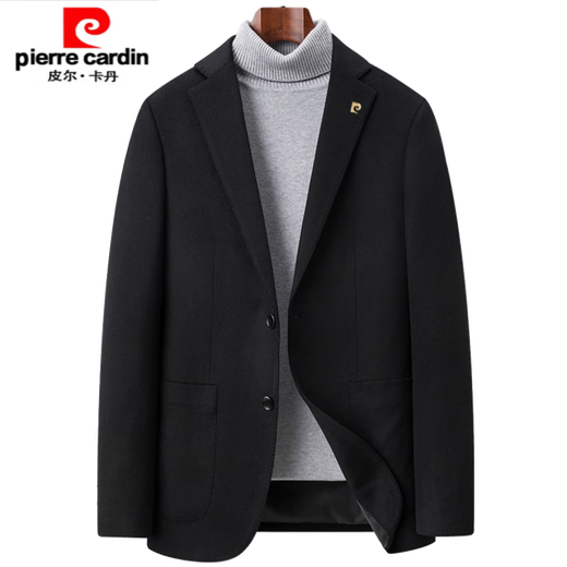 Pierre Cardin high-end autumn and winter cashmere suit men's business high-end men's casual smooth woolen suit jacket navy blue 5558 style 175 yards recommended 130Jin Jin equals 0.5kg -140Jin Jin equals 0.5kg
