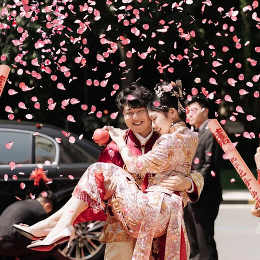 HIP KISSINGS LETS MOUDAINE Pétal salon Petal Rain Fireworks Supplies Collection de salon Mariage Pétal Papez Bouteille de ruban de tambour Pink Fun [Perne Petal Rain] 60 Modèles 4
