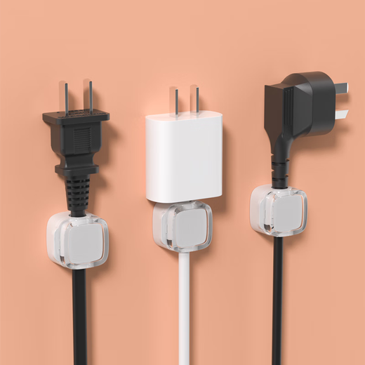 El administrador de cable de cable de escritorio de succión magnética de Jiagong almacenamiento de cable de los cable del cable de carga del cable del cable del cable del cable de la pared hebilla transparente naranja [6 paquetes]