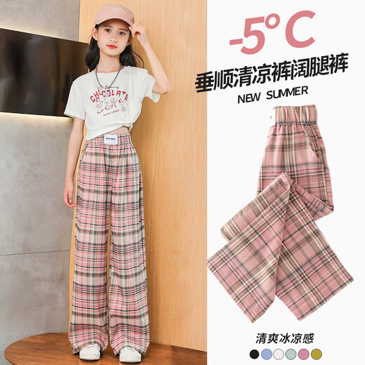 优优1点（Yoyo one）2025新款夏季女童短袖套装夏天洋气时髦儿童夏装休闲裤子女大童装 9889白色+15009紫色 160cm