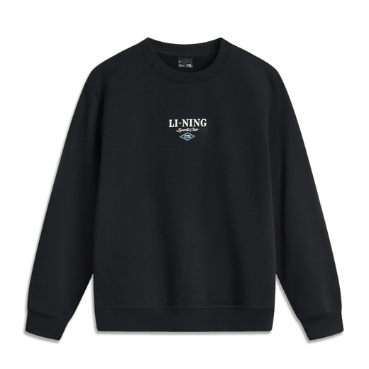 
Li Ning 2024 winter sports trend series men's plus velvet warm pullover classic versatile sweatshirt AWDU679 deep navy AWDU679-4 M