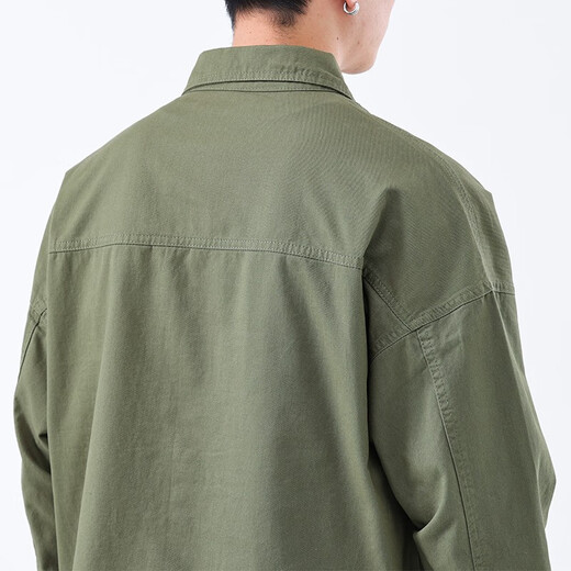 Jacket de trabajo de algodón Primavera y verano La chaqueta de trabajo de algodón puro de algodón de algodón de gran tamaño para hombres de hombres de moda.