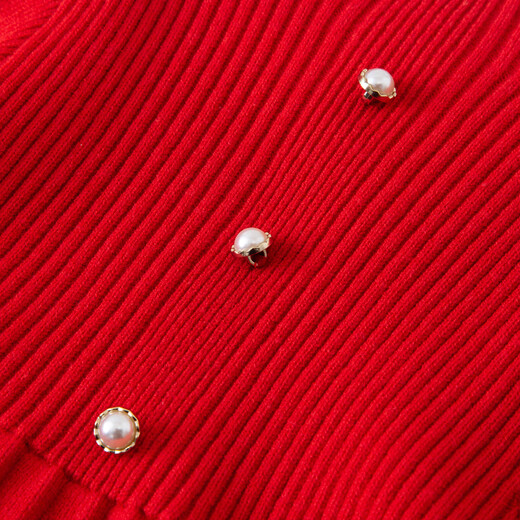 Mini Bala long-sleeved dress for girls and babies to celebrate the New Year, soft and skin-friendly, warm and puffy sleeves, sweet