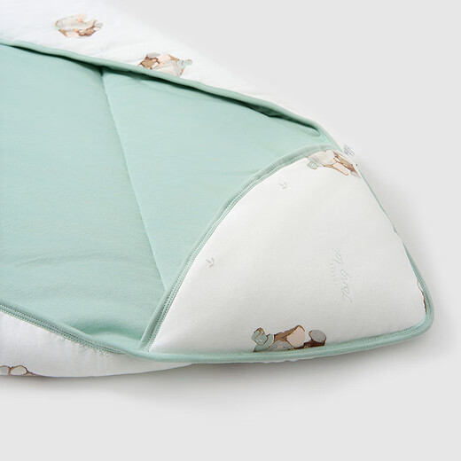 Tongtai (TONGTAI) baby blanket pure cotton quilted newborn plus blanket baby full month blanket newborn thick blanket green - lace (thick autumn and winter 0-15 C) 100x100cm