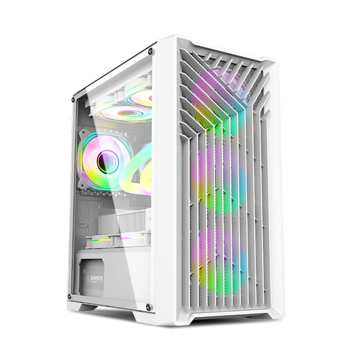 Wanjia Organ MATX Computer Case Desktop 240 Water-cooled Case Glass Side Transparent Game Host Case Supports Long Graphics Card Dustproof/Backline/Independent Power Supply Chamber Organ Black Single Case