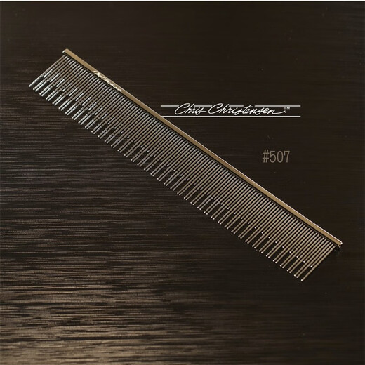 Chris Christensen imported from the United States pet comb, grooming cat hair comb, dog comb, open knot styling comb, floating hair 507 8.5-inch double-tooth comb