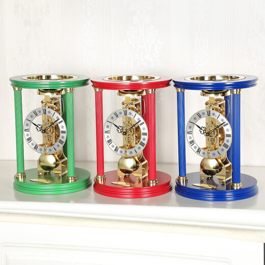Hermle Uhren Europäische moderne Uhr Wohnzimmer Mechanischer Pendel Tisch Sitzuhr MT002-BL0791