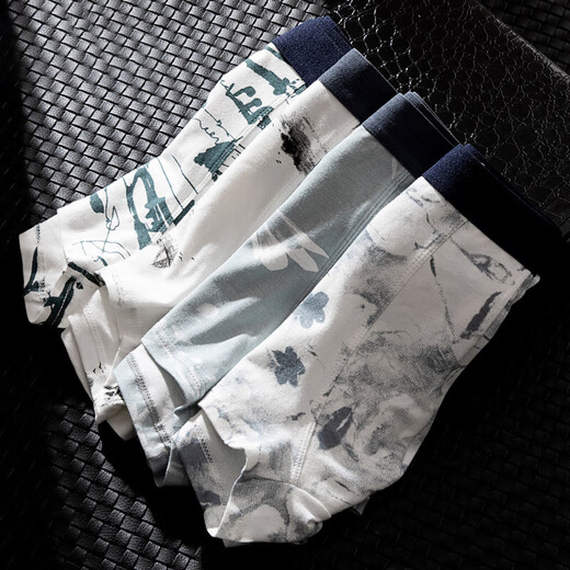 Antarctic men's underwear men's boxer briefs mid-waist men's breathable shorts boys boxer briefs cotton underwear 4 pieces XL