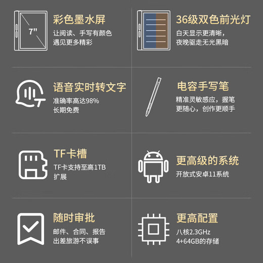 BIGME智能墨水屏7英寸Mini旗舰新款办公本电纸书阅读器 B751C办公本标准版 B751C彩屏-单机（无原装皮套）