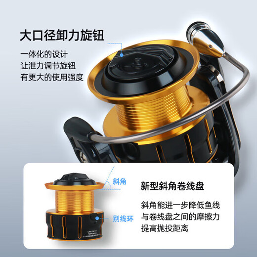 Guangwei (GW) 3000 type Tianfeng spinning wheel oblique mouth fishing reel anti-seawater long-range casting wheel sea fishing casting fishing reel fishing fishing gear