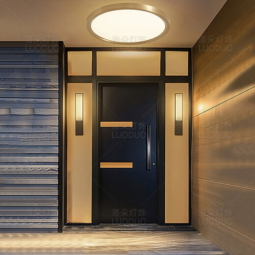 Copper complet de plafond extérieur Villa Villa Gate Ultra-Thin Front Light Outdoor Asle Balcony Lamp Anti-Mosquito Courtyard Light X3893-800 / Square