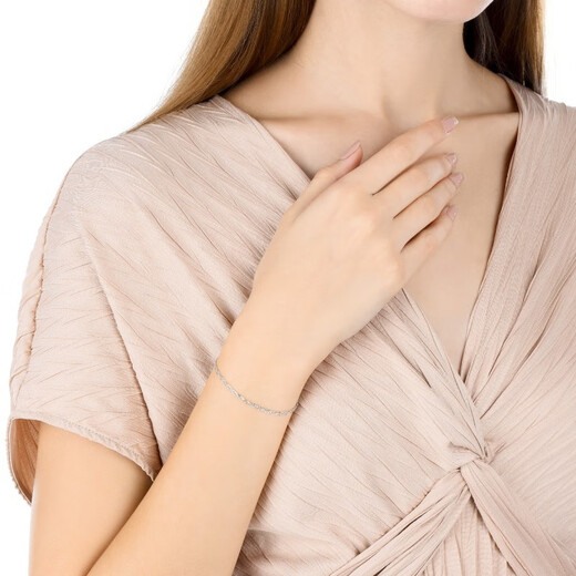 Chow Sang Sang Pt950 Platinum Love Lace Bracelet Commuting Versatile Bracelet 51810B Pricing 17cm