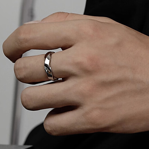 TULM Crack Möbius Ring Ring for Boys Trendy and Cool Style Index Finger Single Titanium Steel High Street Handsome Gift R0200 Möbius Ring No. 9