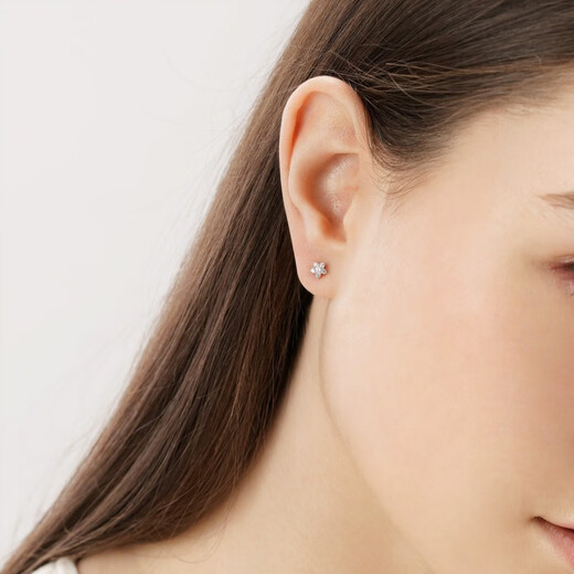 Chow Sang Sang Diamond Earrings DailyLuxe Snowflake Dance Pt950 Platinum Earrings Single 92333E Pricing