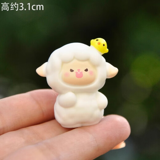 Cute cute backpack little sheep micro landscape desktop decoration small ornaments trendy toy animal blind box gift backpack lamb set 6 packs