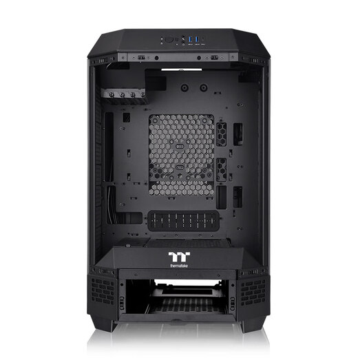 Thermaltake(Tt)The Tower 300 sea view room chassis computer host black (Matx motherboard/support 420 water cooling/4090 graphics card/horizontal lying)