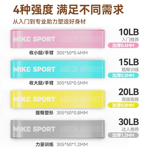 Mike elastic band yoga elastic circle men and women fitness hip resistance band latex ring resistance band advanced yellow-20 pounds