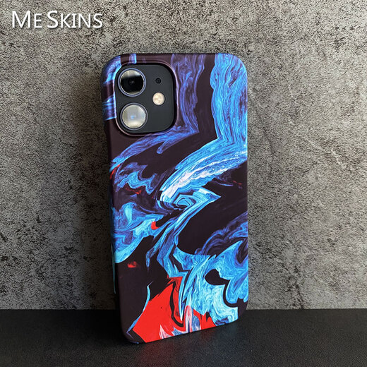 Оригинал Meskins подходит для Apple iPhone16pro мобильный телефон против Fall 15 матовых чернил Blue Simple и Korean Style 13Mini Case Case 14promax персонализированная пользовательская модель 3893 iPhone12mini