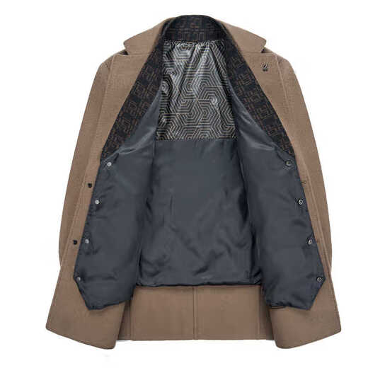 Mengtejiao doppelseitiger Wolle Kaschmirmantel Herren Winter warm Wollmantel mittleren Alters Kleidung Trench Coat Business Kleidung Black/5586 170/m
