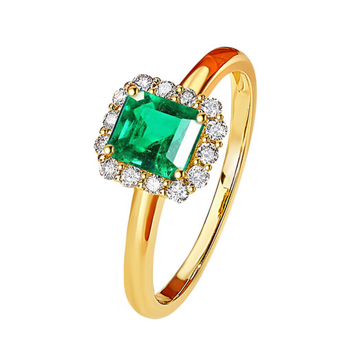HEEKAIYI ring women's emerald gemstone ring luxury jewelry Chinese Valentine's Day birthday gift for wife or girlfriend <One thing, one certificate>