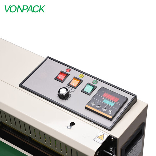 VONPACK sealing machine, fully automatic conveyor belt to print production date, small plastic film, aluminum foil bag, food and tea, FR-900 standard model