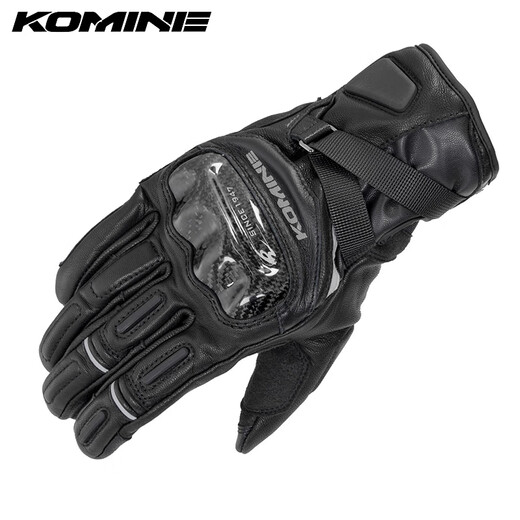 KOMINE SAFETY&INNOVATION日本KOMINE秋冬骑行手套819碳纤维防护防834滑长款保暖摩托GK-844 黑灰 【GK-844】 XS