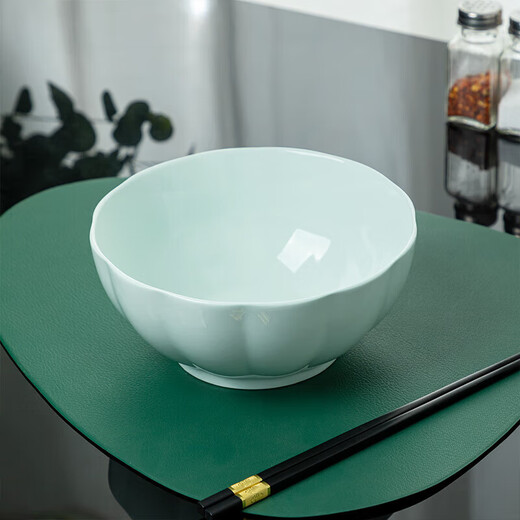 Tao Xianghui ceramic noodle bowl household microwave large rice bowl soup bowl 4 shadow celadon 6-inch Jingdezhen instant noodle bowl set
