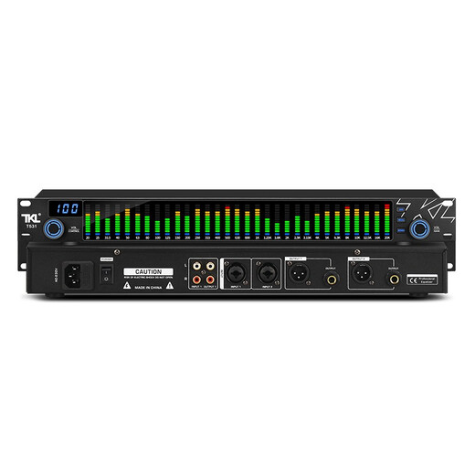 TKL T531 professional digital 31-band equalizer, noise reduction, audio processing with pressure limit, large stage performance, home KTV audio peripheral equipment, high, medium and low regulator T531 (free XLR male and bus cables X2)