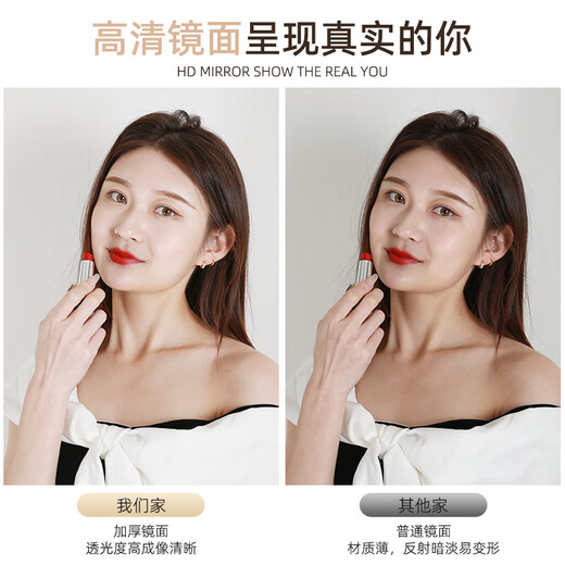 金画笔（GOLDBRUSH）亚克力穿衣镜贴墙自粘软镜子家用高清全身镜不变形试衣镜贴柜门 圆角35*120cm【加厚镜身不变形】