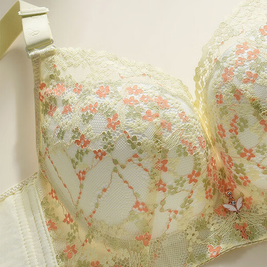 Weiyou large size underwear for women 200Jin Jin is equal to 0.5kg, thin soft steel ring, anti-sagging, beautiful back, adjustable, push-up big breasts, make the breast smaller, champagne 42/95C