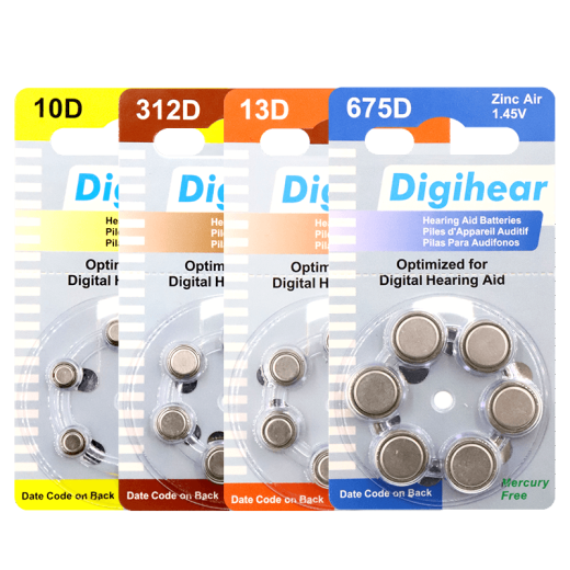 西万博助听器电池D312/D13/D10/D675德国Digihear西门子瑞声达峰力电子 DIGIHEAR D10(一盒60颗) 送干燥套装