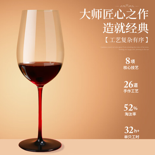 MULTIPOTENT无铅水晶红酒杯高脚杯家用葡萄酒杯756ml 两支简装