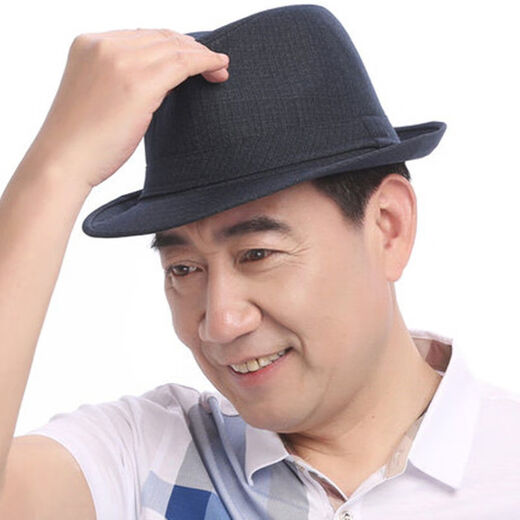 卡若登新品老年人夏天亚麻帽子男春夏天太阳帽沙滩遮阳防晒凉帽夏天中老年爸爸草帽亚麻礼帽 卡其色 大号59厘米